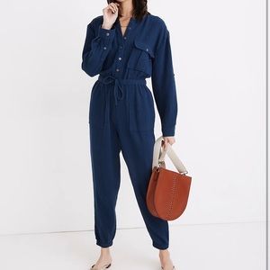 Madewell lightspun tapered-leg jumpsuit